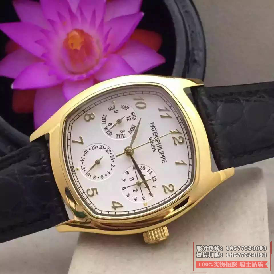 百达翡丽Patek Philippe复杂计时系列进口9100  蓝宝石镜面   