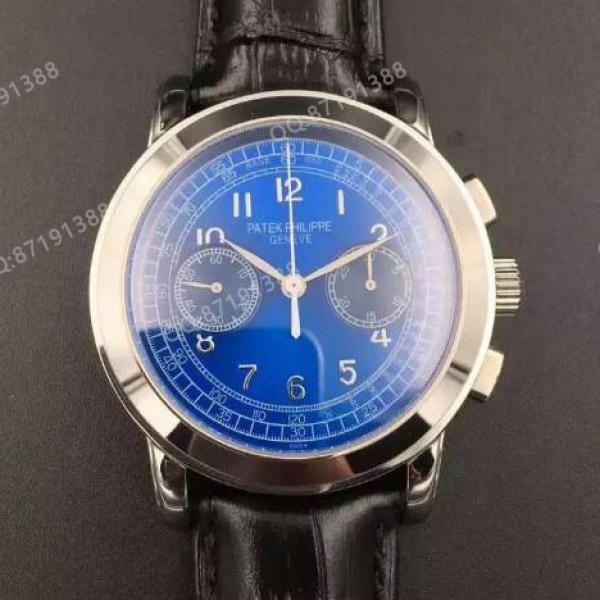 百达翡丽PATEK PHILIPPE SA 超级复杂功能时计系列 5070 蓝面 手动手表 