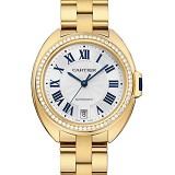 卡地亚Cartier 钥匙系列WJCL0023 18K包金 镶钻 女士手表 直径35毫米