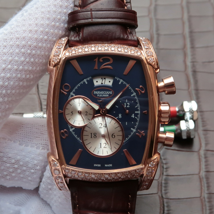 帕玛强尼(Parmigiani Fleurier)KalpaGraphe系列PFC128-0000100  蓝盘 镶钻 