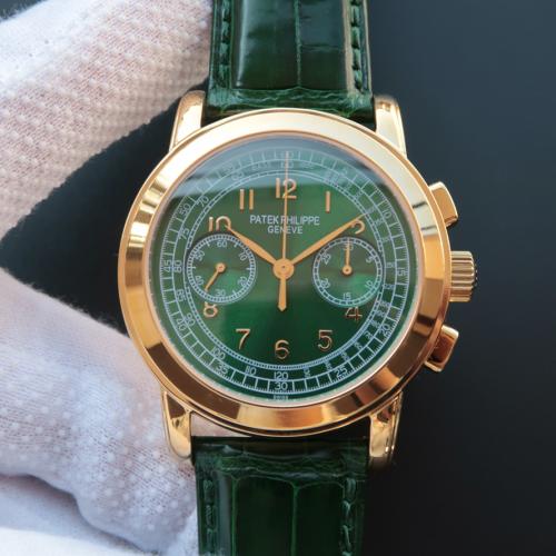 百达翡丽PATEK PHILIPPE SA 超级复杂功能时计系列 5070  绿面 手动上链