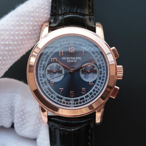 百达翡丽PATEK PHILIPPE SA 超级复杂功能时计系列 5070  蓝面 手动上链