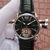 帕玛强尼(Parmigiani Fleurier)Tonda 1950系列真陀飞轮新款日月星辰 24小时显示 黑盘 手动手表