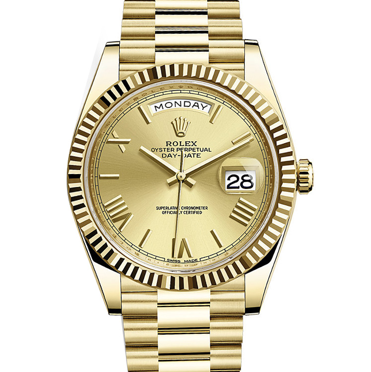 Rolex 劳力士 星期日历型228238 罗马刻度 18K包金 