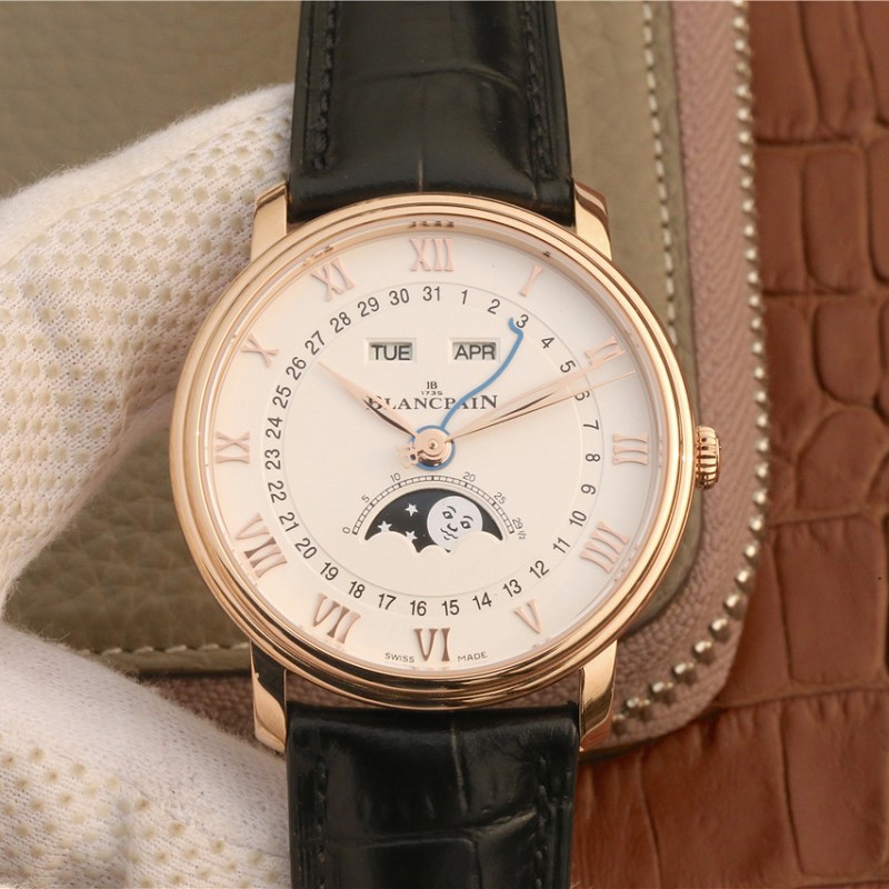 宝珀+复刻 OM厂复刻宝宝珀经典系列6654月相显示 市面高版本腕表
