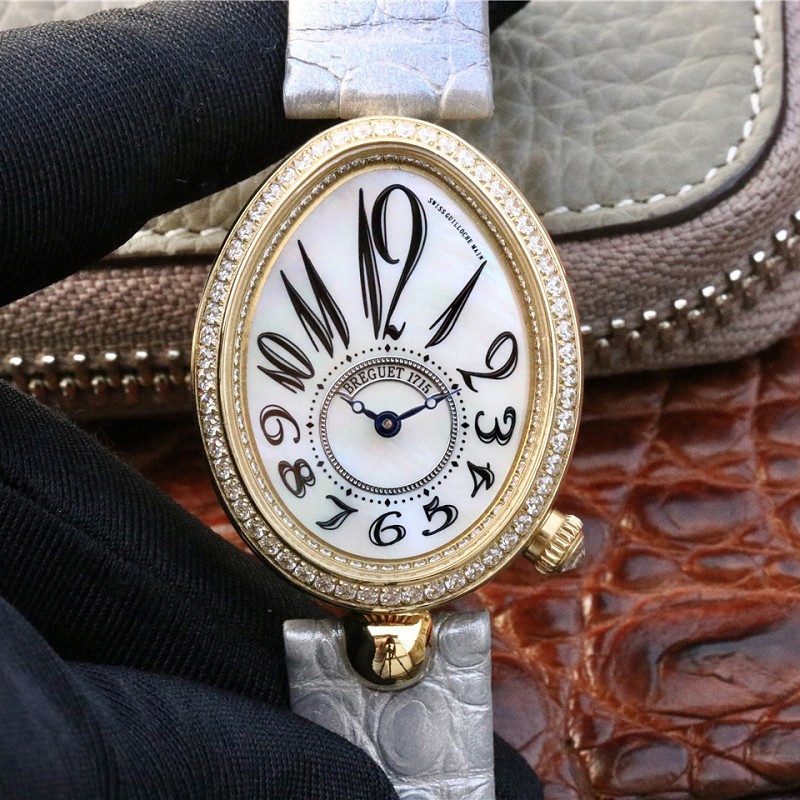 宝玑那不勒斯皇后高仿 18K包玫瑰金 女士复刻腕表