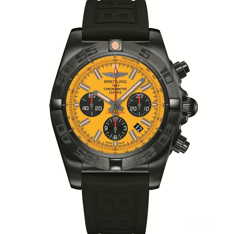 GF厂百年灵计时44mm黑钢腕表特别版高仿手表