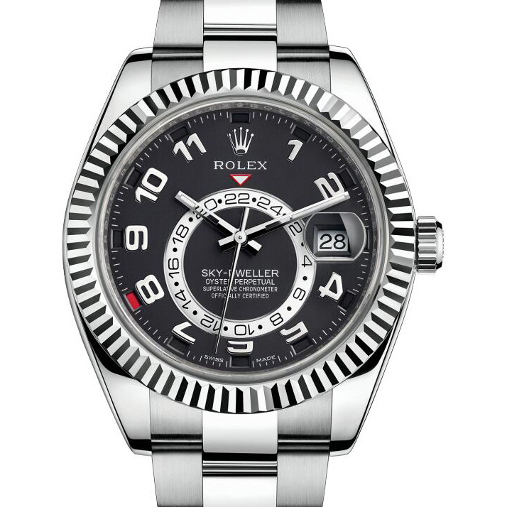 rolex手表复刻价格图片 劳力士Sky-Dweller 326934 黑盘 高仿表