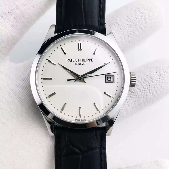 百达翡丽5296G-010 一比一高精仿百达翡丽PATEK PHILIPPE SA Calatrava 古典系列5296G-010 - 白金款式 - 男士腕表