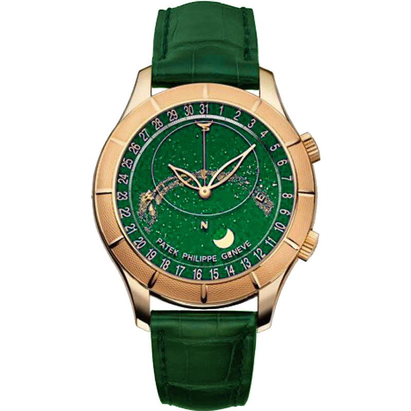 一比一复刻百达翡丽星空手表能买吗 tz厂百达翡丽星空5106R 玫瑰金 绿盘