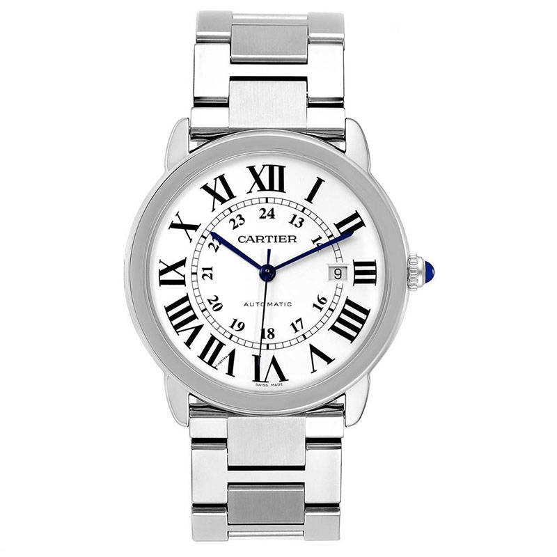 卡地亚伦敦高仿手表男表价格 A8厂卡地亚RONDE系列W6701011 机械手表